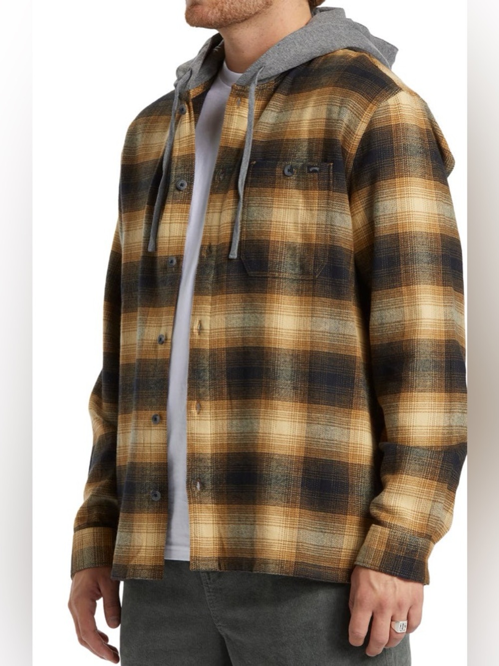 Billabong Baja Hooded Button Up Shirt NWT